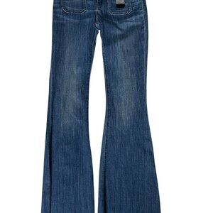 Express Jeans Womens Size 2R Bell Flare Mid Rise Front Pockets NWT A50
